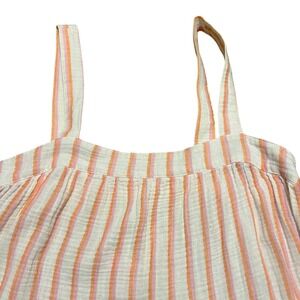 Marine Layer Striped Gauze Sundress Orange Pink White Women's XS
